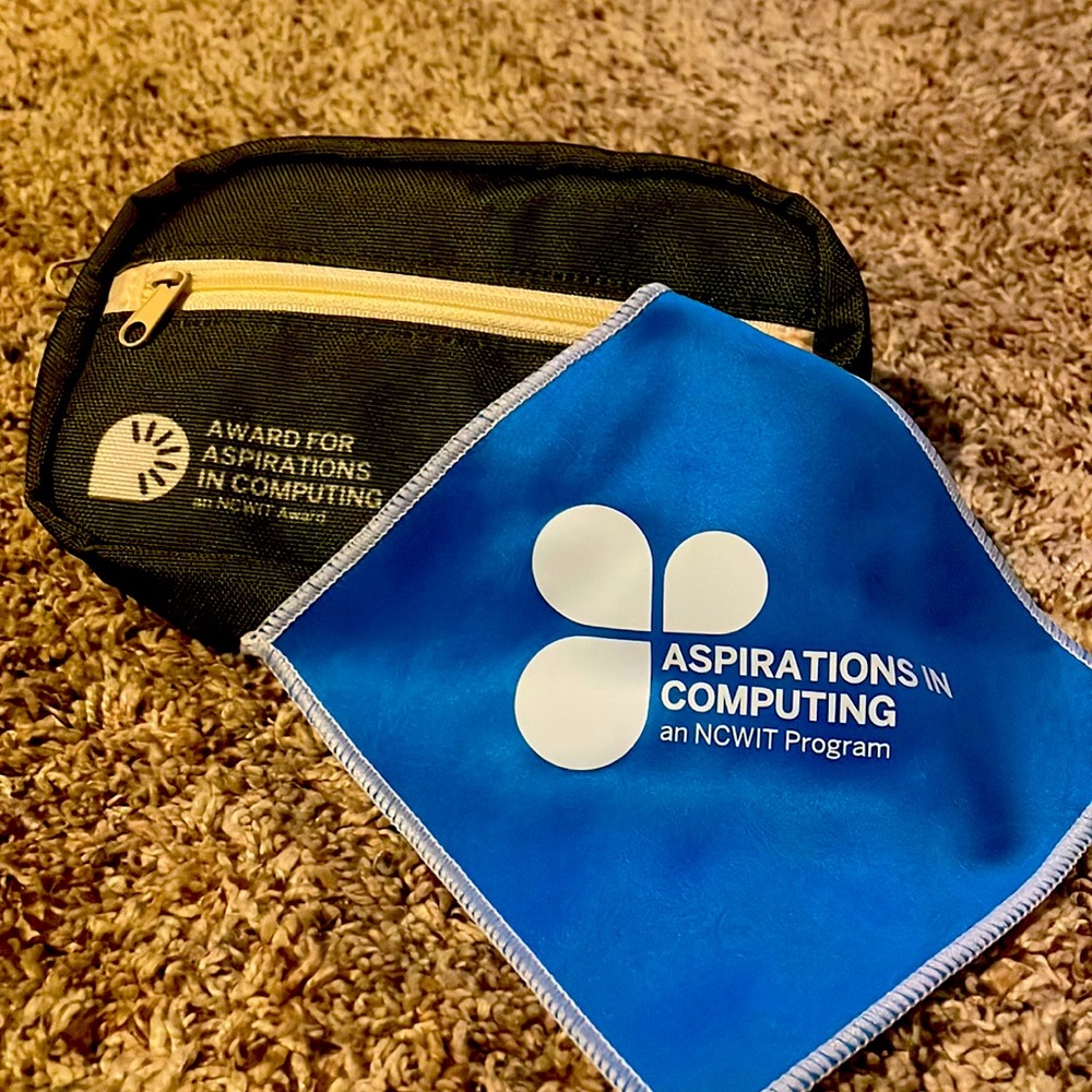 Official National Center for Women In Technology waistbag and glasses wipe!